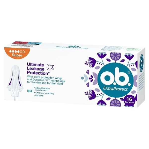 OB, ExtraProtect, Super, tampony higieniczne, 16 sztuk