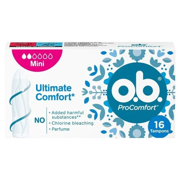 OB, ProComfort, Mini, tampony higieniczne, 16 sztuk