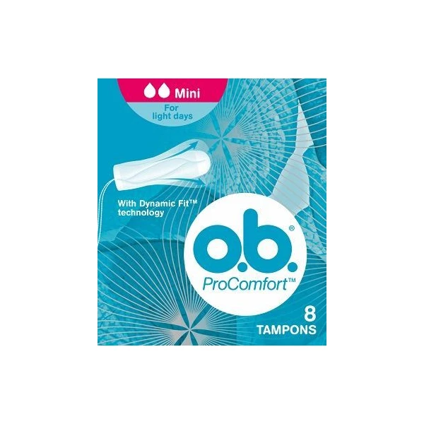OB, ProComfort, Mini, tampony higieniczne, 8 sztuk