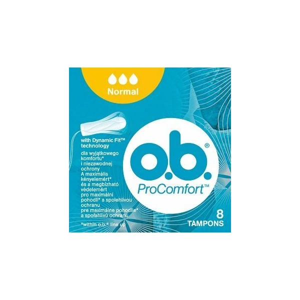 OB, ProComfort, Normal, tampony higieniczne, 8 sztuk