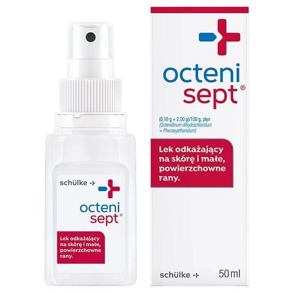 Octenisept (0,1g+2g)/100g, płyn do stosowania na rany, błonę śluzową i skórę, 50ml