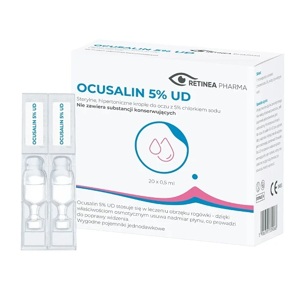 Ocusalin 5% UD, krople do oczu, 20 ampułek po 0,5ml