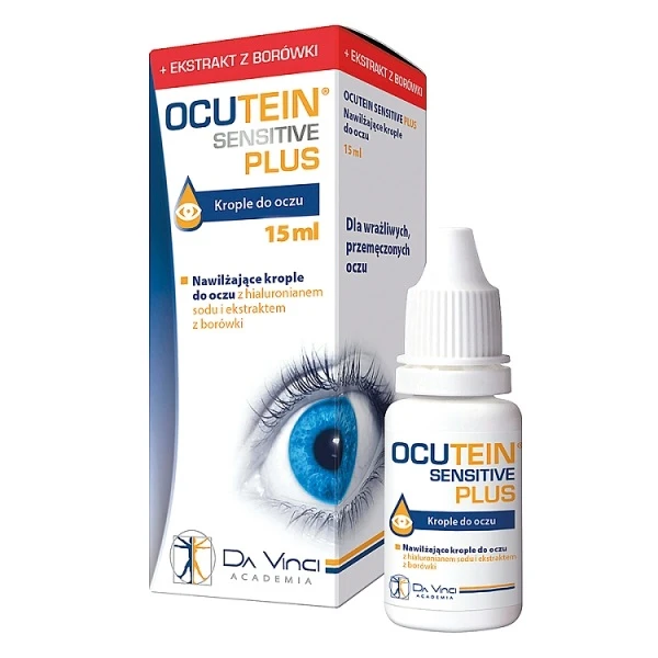 Ocutein Sensitive Plus, nawilżające krople do oczu, 15ml