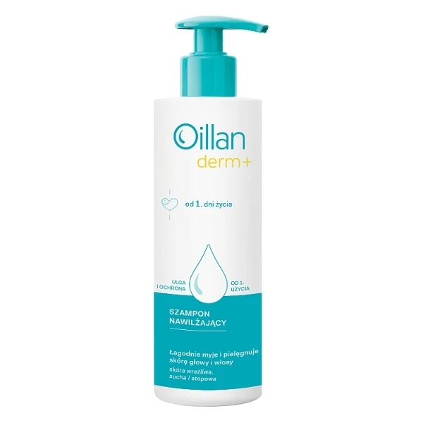 Oillan Derm+, szampon nawilżający, od urodzenia, 180ml