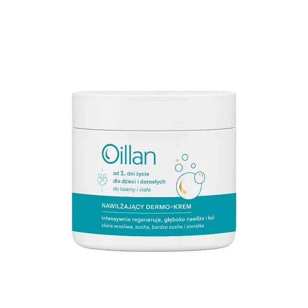 Oillan Avena Oil Active, nawilżający dermo-krem, dla dorosłych i dzieci od 1 dnia życia, 500ml