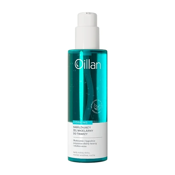 Oillan Hydrating, nawilżający żel micelarny do twarzy, dla skóry wrażliwej, 200ml