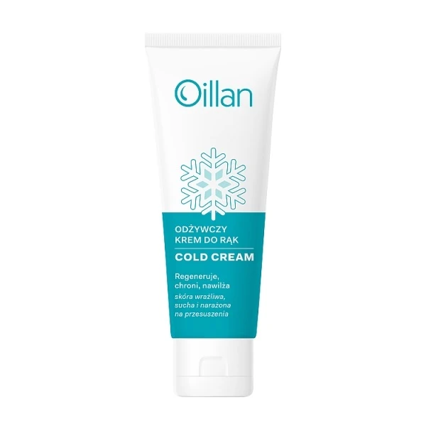Oillan Cold Cream, odżywczy krem do rąk z ceramidami i witaminą E, na mróz i wiatr 50ml