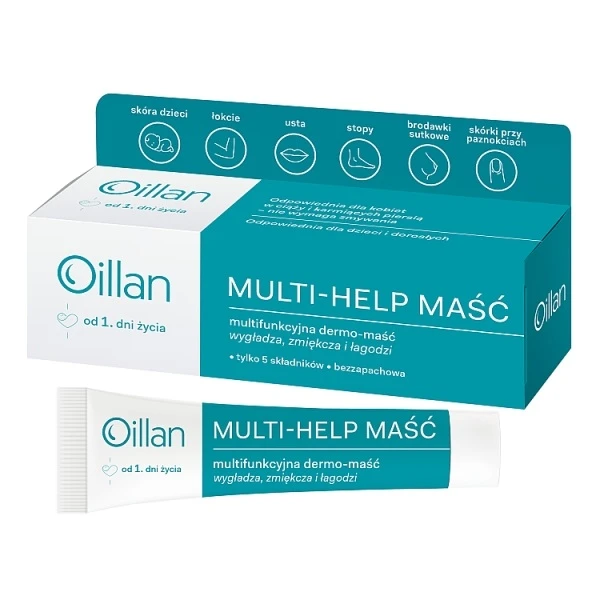 Oillan Multi-Help, multifunkcyjna dermo-maść, dla dorosłych i dzieci od 1 dnia życia, 12g