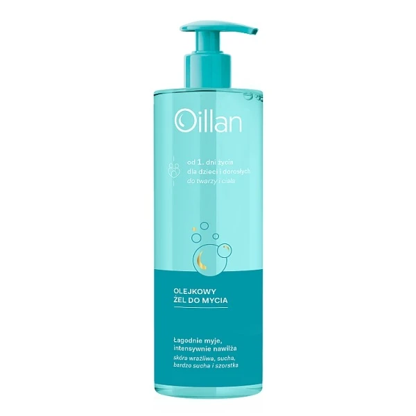 Oillan Avena Oil Active, olejkowy żel do mycia, dla dorosłych i dzieci od 1 dnia życia, 400ml