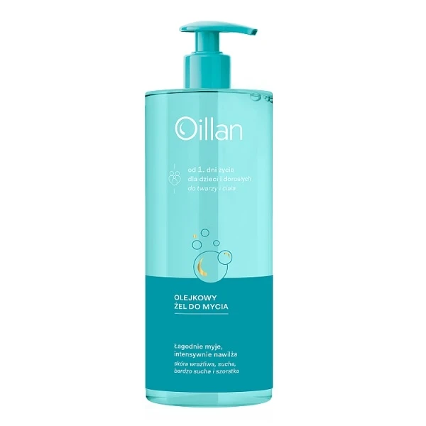 Oillan Avena Oil Active, olejkowy żel do mycia, dla dorosłych i dzieci od 1 dnia życia, 750ml