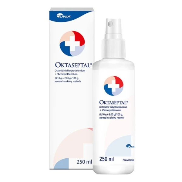 Oktaseptal (0,1g+2g)/100g, aerozol na skórę, 250ml