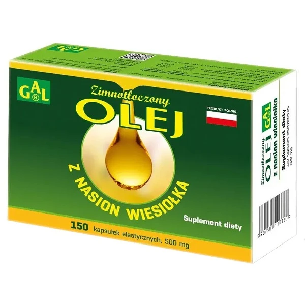 Olej z nasion wiesiołka Gal, 150 kapsułek