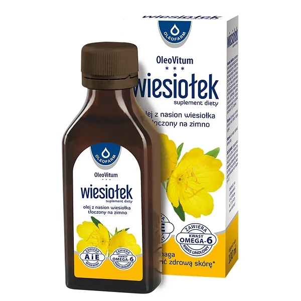 OleoVitum, olej z nasion wiesiołka, tłoczony na zimno, 100ml