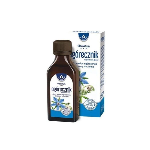 OleoVitum, olej z nasion ogórecznika tłoczony na zimno, 100ml