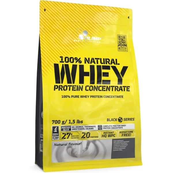 Olimp 100% Natural Whey Protein, koncentrat białek serwatkowych w proszku, 700g
