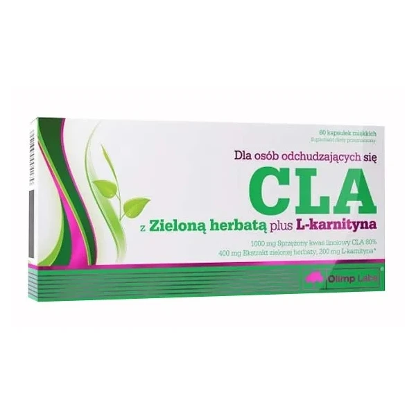 Olimp Labs, CLA z zieloną herbatą plus L-karnityna, 60 kapsułek