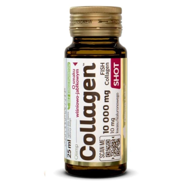 Olimp Collagen Shot, płyn doustny, smak wiśniowo-jabłkowy, 25ml