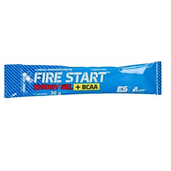 Olimp Fire Start Energy Gel + BCAA, smak pomarańczowy, 36g