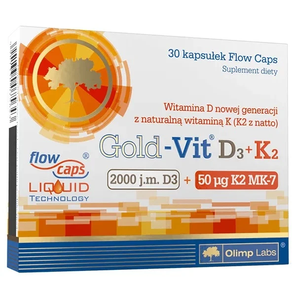 Olimp Labs, Gold-Vit D3 2000 j.m.+ K2, 30 kapsułek