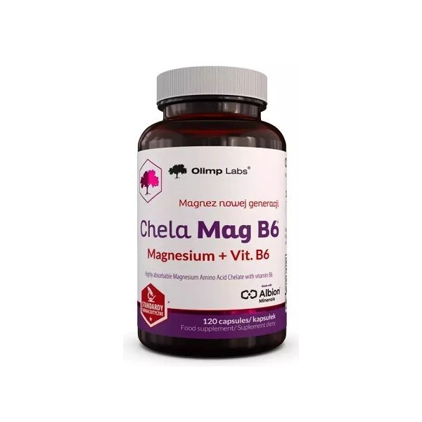 Olimp Labs, Chela-Mag B6, magnez + witamina B6, 120 kapsułek