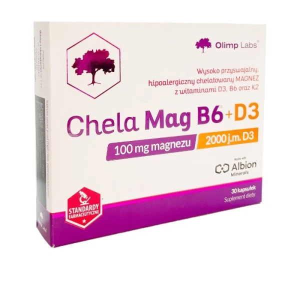 Olimp Labs, Chela-Mag B6+D3, 30 kapsułek