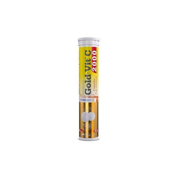 Olimp Labs, Gold-Vit C 2000, smak pomarańczowy, 20 tabletek musujących