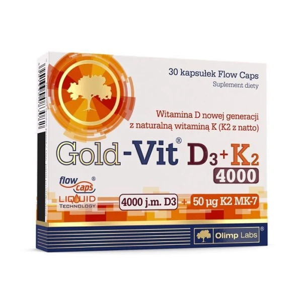 Olimp Labs, Gold-Vit D3 4000 j.m.+ K2-MK7 50mcg, 30 kapsułek