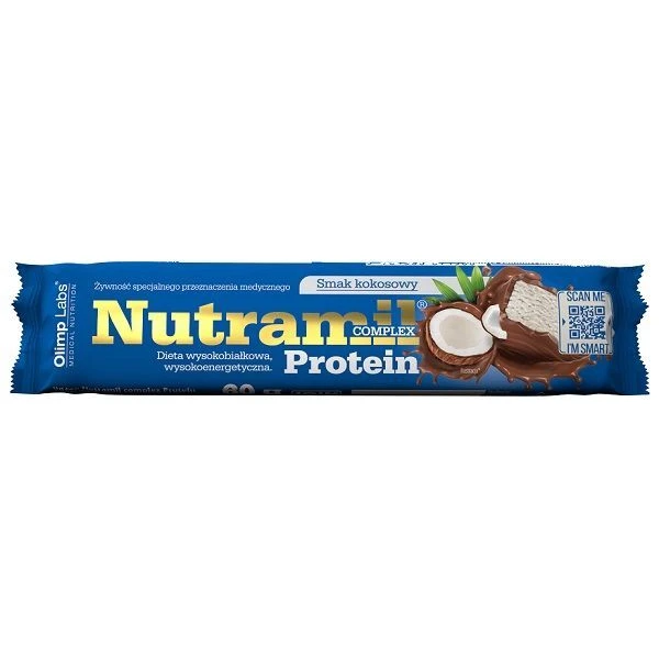 Olimp Labs, Nutramil Complex Protein, baton o smaku kokosowym, 60g