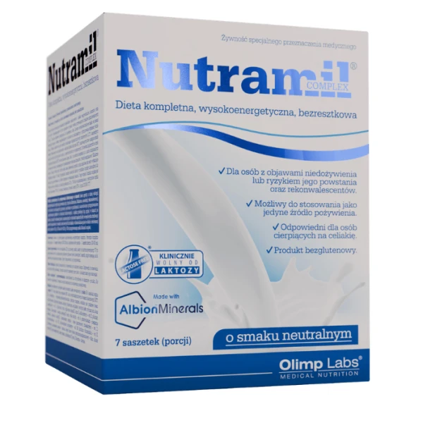 Olimp Labs, Nutramil Complex, smak neutralny, proszek, 7 saszetek