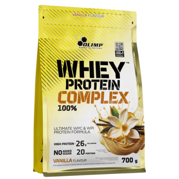 Olimp 100% Whey Protein Complex, koncentrat białek serwatkowych w proszku, smak waniliowy, 700g