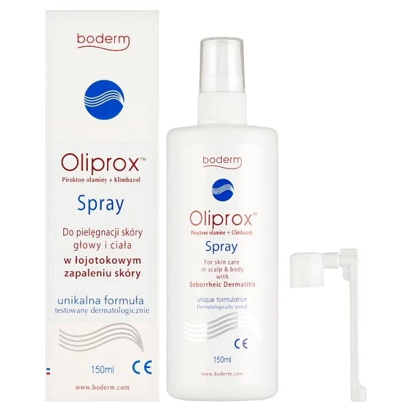 Oliprox, spray do pielęgnacji skóry głowy i ciała w łojotokowym zapaleniu skóry, 150ml
