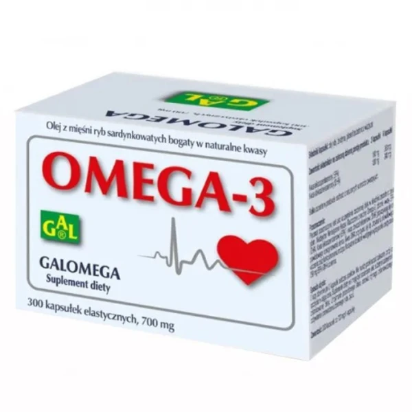 Omega-3, Galomega, 300 kapsułek