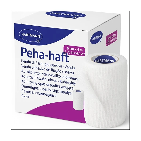 Bandaż samomocujący, Peha-haft, Hartmann, 6cmx4m, kolor biały, 1 sztuka