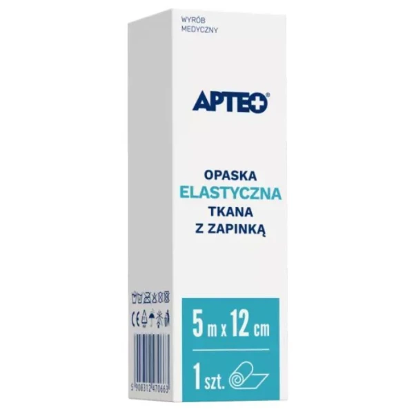 Opaska elastyczna tkana z zapinką, Apteo, 5mx12cm, 1 sztuka