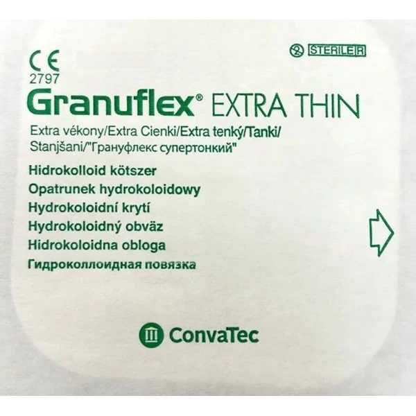 Opatrunek hydrokoloidowy, Granuflex Extra Thin, jałowy, 15cmx15cm, 1 sztuka