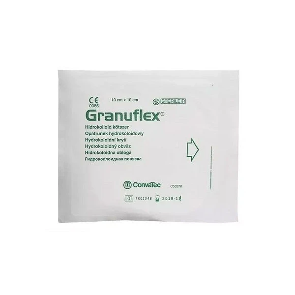 Opatrunek hydrokoloidowy, Granuflex, jałowy, 10cmx10cm, 1 sztuka