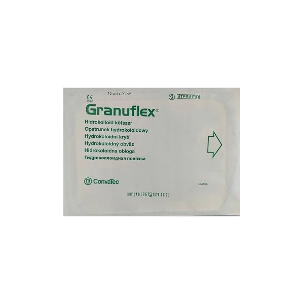 Opatrunek hydrokoloidowy, Granuflex, jałowy, 15cmx20cm, 1 sztuka