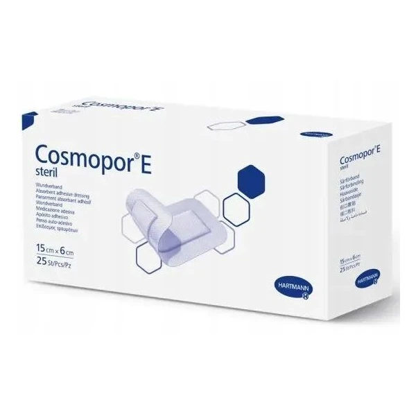 Opatrunek samoprzylepny, Cosmopor E, jałowy, 15cmx6cm, 25 sztuk