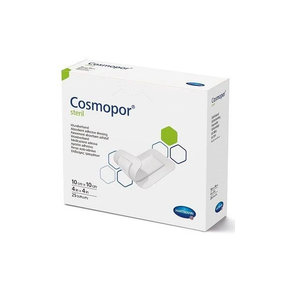 Opatrunek samoprzylepny, Cosmopor Steril, jałowy, 10cmx10cm, 25 sztuk