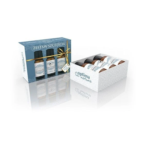 Optima Natura, Zestaw Szczęścia, olejek Złodziei, 10ml + olejek cynamonowy, 10ml + olejek pomarańczowy, 10ml