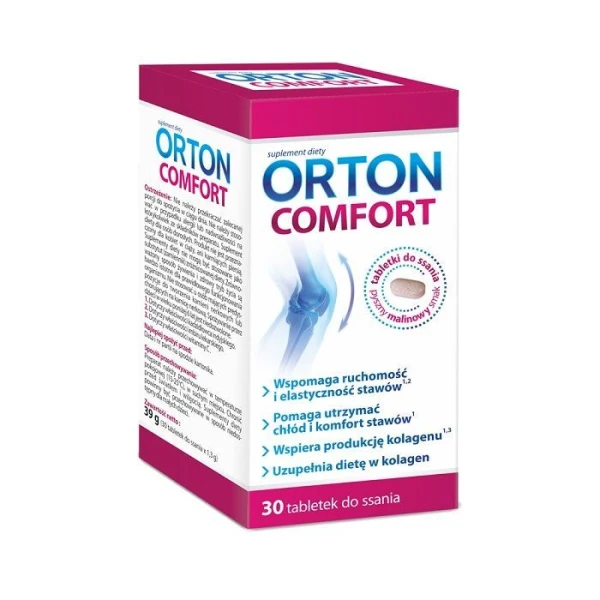 Orton Comfort, smak malinowy, 30 tabletek do ssania