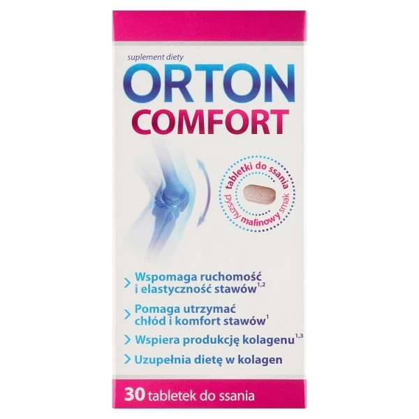Orton Comfort, smak malinowy, 30 tabletek do ssania