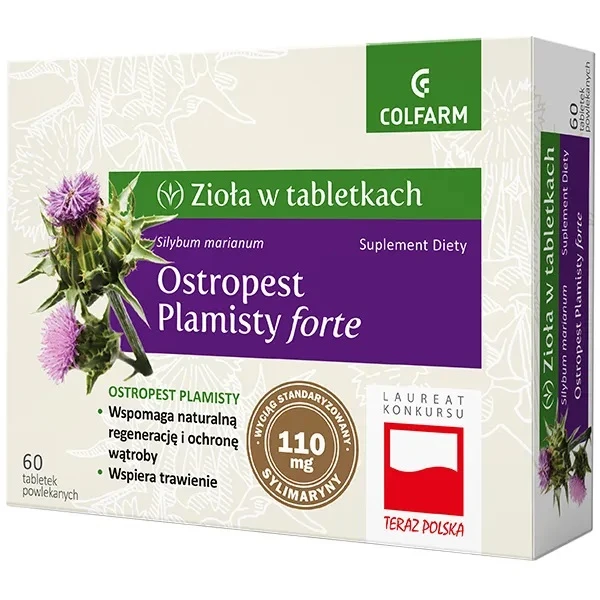 Zioła w tabletkach, Ostropest Plamisty Forte, 60 tabletek