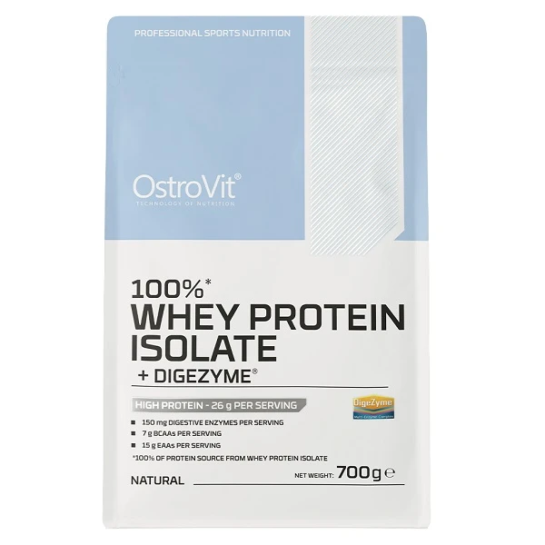 OstroVit 100% Whey Protein + Digezyme, smak naturalny, 700g