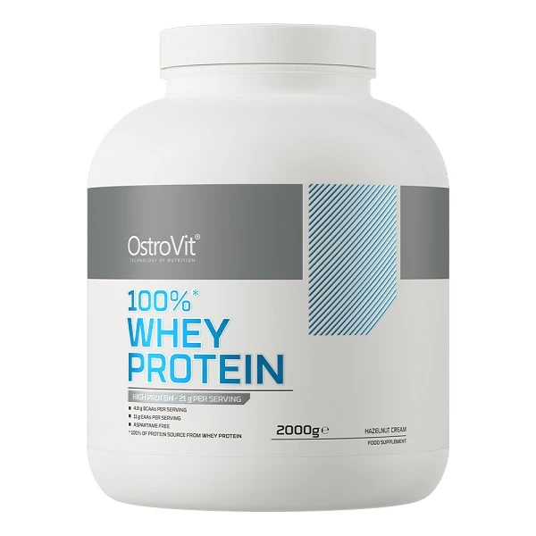 OstroVit 100% Whey Protein, smak kremu z orzechów laskowych, proszek, 2000g
