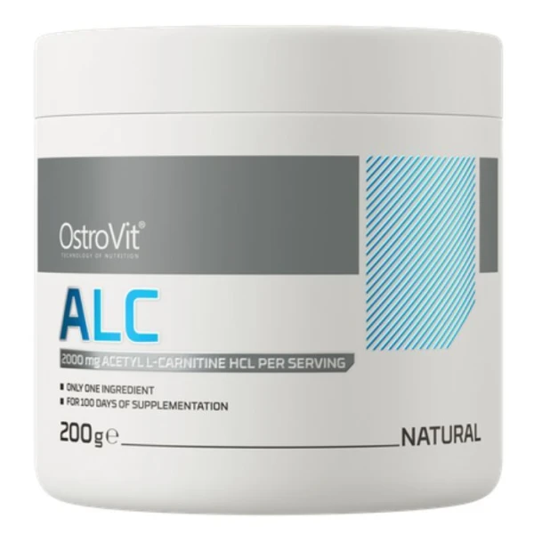 OstroVit, ALC Acetylo L-karnityna, smak naturalny, 200g