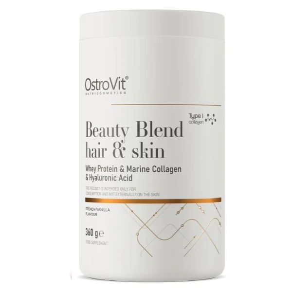 OstroVit, Beauty Blend Hair & Skin, smak francuskiej wanilii, 360g