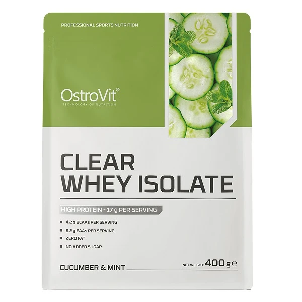 OstroVit Clear Whey Isolate, smak ogórkowo-miętowy, proszek, 400g