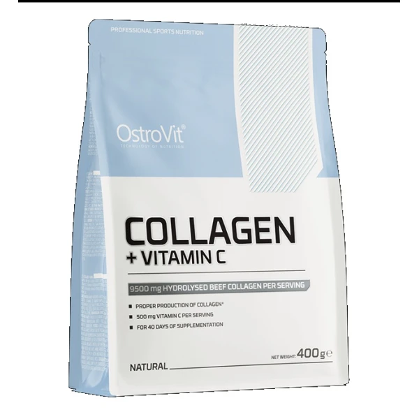 OstroVit, Collagen + Vitamina C, smak naturalny, 400g