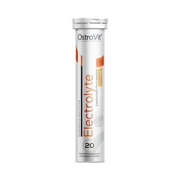 OstroVit Elektrolity, smak pomarańczowy, 20 tabletek musujących